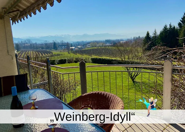 Apartman Weinberg-idyll - Traumhafter Blick Ueber Weinberge Auf Den Bodensee